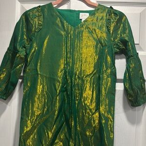 Lilly Pulitzer Green and Gold Kids Dress